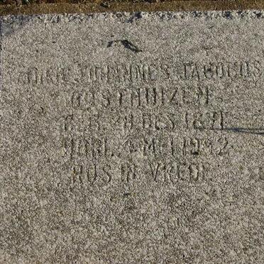 OOSTHUIZEN Dirk Johannes Jacobus 1871-1942