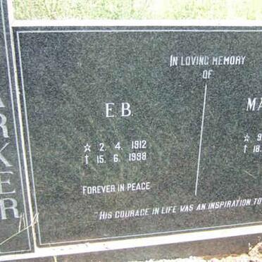 PARKER Maurice 1905-1986 &amp; E.B. 1912-1998