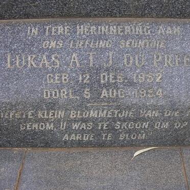 PREEZ Lukas A.T.J., du 1952-1954