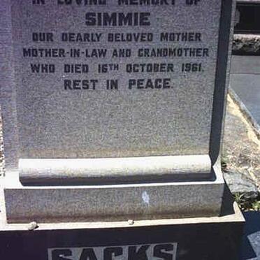 SACKS Simmie -1961