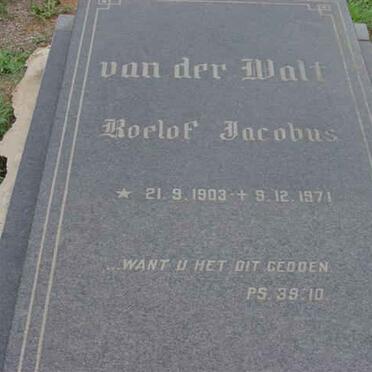 WALT Roelof Jacobus, van der 1903-1971