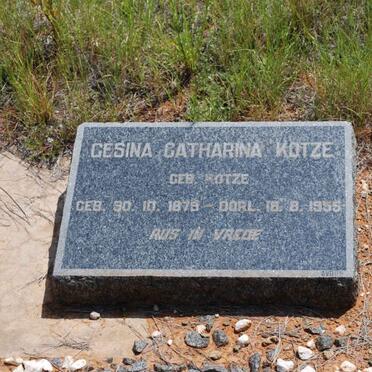 KOTZE Gesina Catharina nee KOTZE 1878-1955