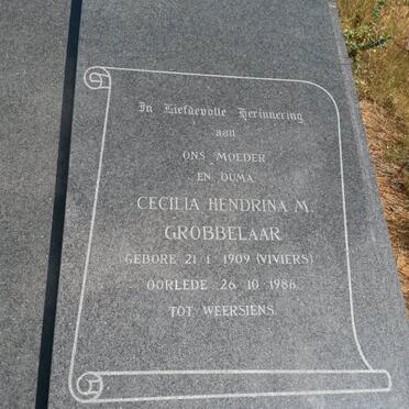 GROBBELAAR Cecilia Hendrina M. nee VIVIERS 1909-1986