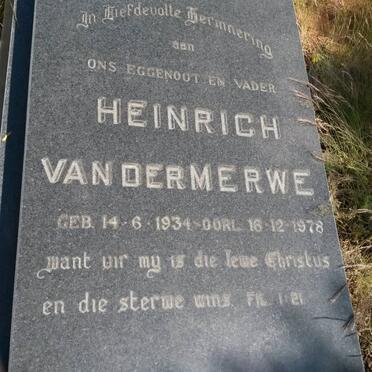 MERWE Heinrich, van der 1934-1978