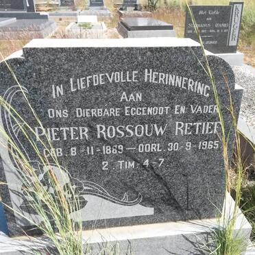 RETIEF Pieter Rossouw 1889-1965