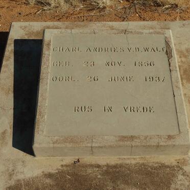 WALT Charl Andries, v.d. 1856-1937