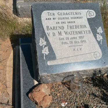 WATERMEYER Barend Frederik v.d. M. 1887-1945