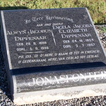 DIPPENAAR Alwyn Jacobus 1888-1959 &amp; Engela Jacoba Elizabeth 1904-1997