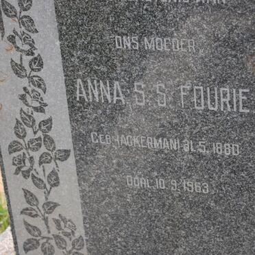 FOURIE Anna S.S. nee ACKERMAN 1880-1963