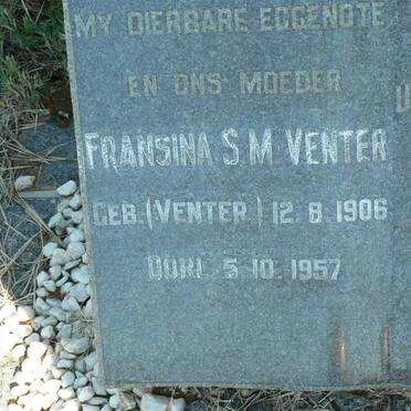 VENTER Fransina S.M. nee VENTER 1906-1957