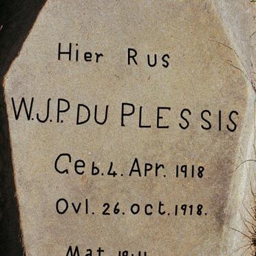PLESSIS W.J.P., du 1918-1918