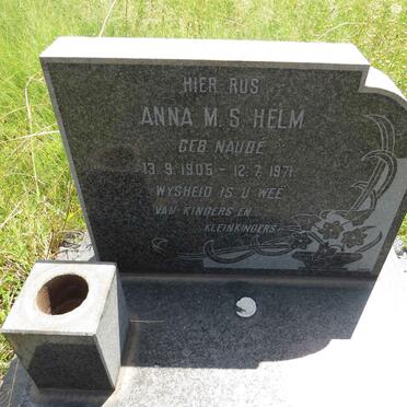 HELM Anna M.S. nee NAUDE 1905-1971