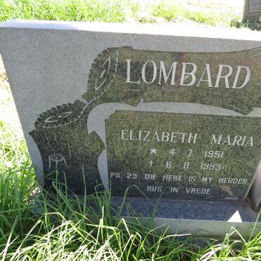 LOMBARD Elizabeth Maria 1951-1993