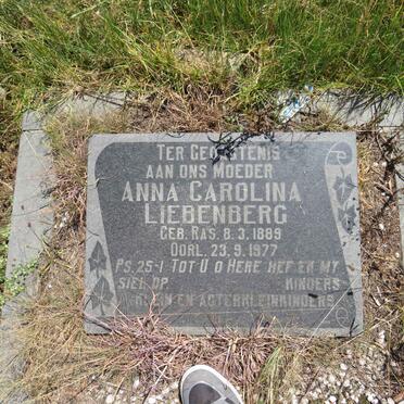 LIEBENBERG Anna Carolina 1889-1977