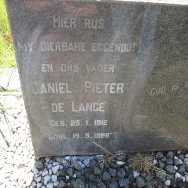 LANGE Daniel Pieter, de 1912-1956