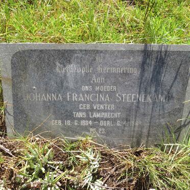 LAMPRECHT Johanna Francina voorheen STEENEKAMP nee VENTER 1884-1963