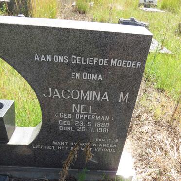NEL Jacomina M. nee OPPERMAN 1888-1981 