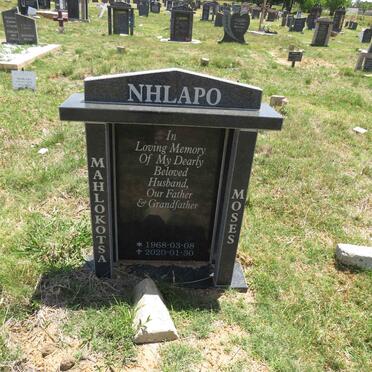 NHLAPO Mahlokotsa Moses 1968-2020