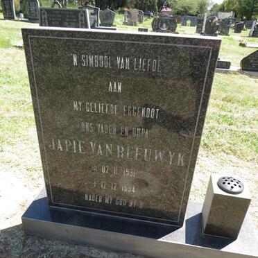 REEUWYK Japie, van 1931-1994