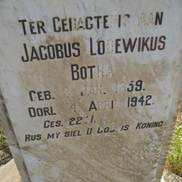 BOTHA Jacobus Lodewikus 1859-1942