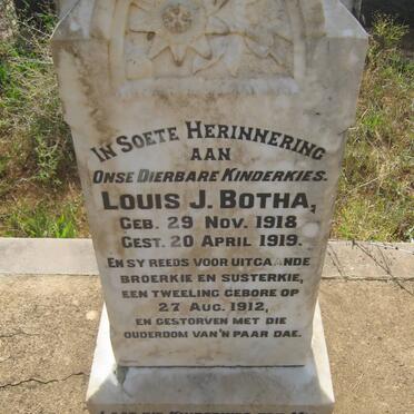 BOTHA Louis J. 1918-1919 :: BOTHA ?-1912 :: BOTHA ?-1912