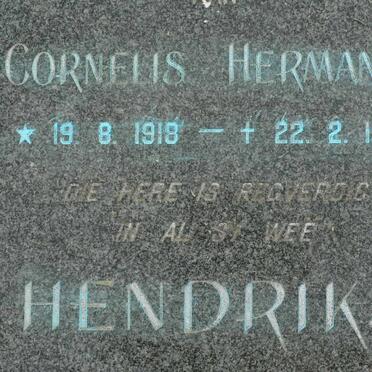 HENDRIKS Cornelis Hermanus 1918-1994