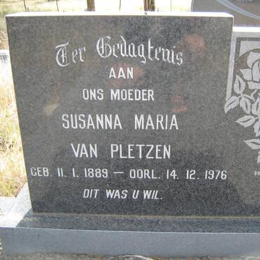 PLETZEN Emmanuel Andries, van 1883-1970 &amp; Susanna Maria 1889-1976