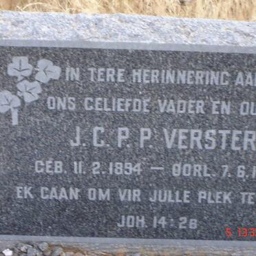 VERSTER J.C.P.P. 1894-1959