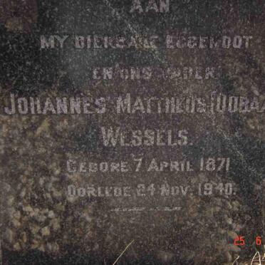 WESSELS Johannes Mattheus 1871-1940