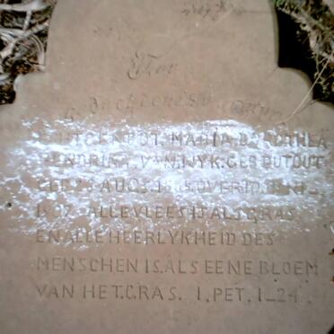 WYK Maria Dorothea Hendrina, van nee DU TOUT 1865-1907