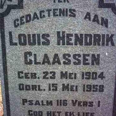 CLAASSEN Louis Hendrik 1904-1958