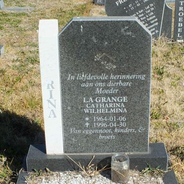 GRANGE Catharina Wilhelmina, la 1964-1996