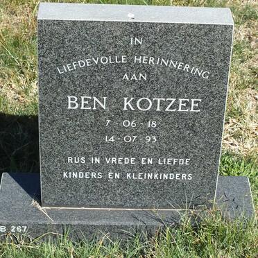 KOTZEE Ben 1918-1993