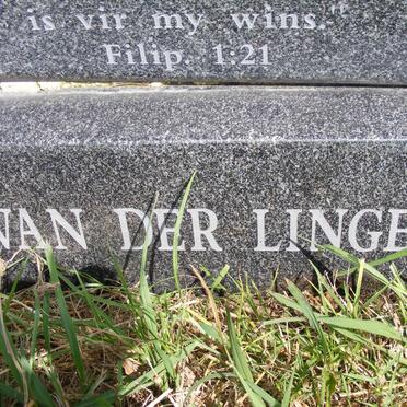LINGEN Petrus Jacobus, van der 1939-1997