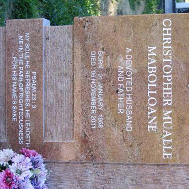 MABOLLOANE Christopher Mualle 1958-2011
