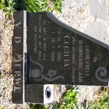 MERWE Cecilia, v.d. 1905-1988