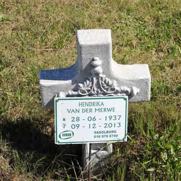 MERWE Hendrika, van der 1937-2013