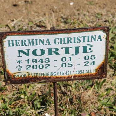 NORTJE Hermina Christina 1943-2002