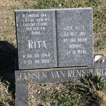 RENSBURG Rita, Jansen van 1944-1999