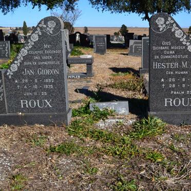 ROUX Jan Gideon 1892-1975 &amp; Hester M.A. HUMAN 1897-1976