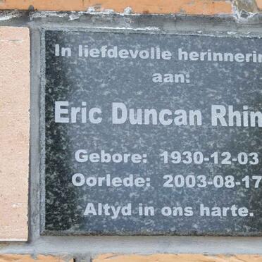 RHIND Eric Duncan 1930-2003