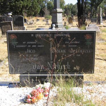 NIEKERK Jaco, van 1937-1994 &amp; Driekie COETZEE 1941-