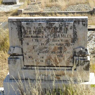 MILES R.E. 1873-? &amp; W.L.A. WEBB 1881-1956
