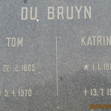 BRUYN Tom, du 1885-1970 &amp; Katrina 1884-1972