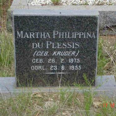 PLESSIS Martha Philippina, du née KRUGER 1875-1955