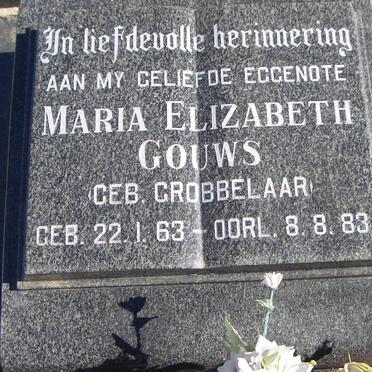 GOUWS Maria Elizabeth nee GROBBELAAR 1963-1983
