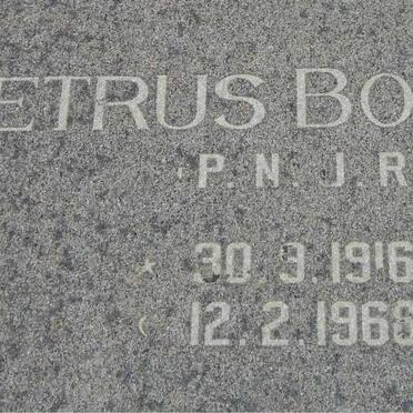 BOTHA P.N.J.R. 1916-1968