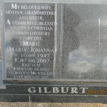 GILBURT Maria Johanna 1947-2007