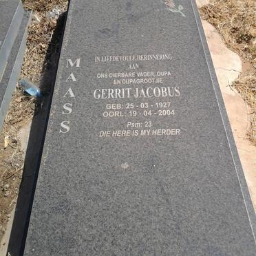 MAASS Gerrit Jacobus 1927-2004