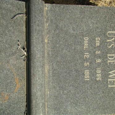 WET Uys, de 1896-1961